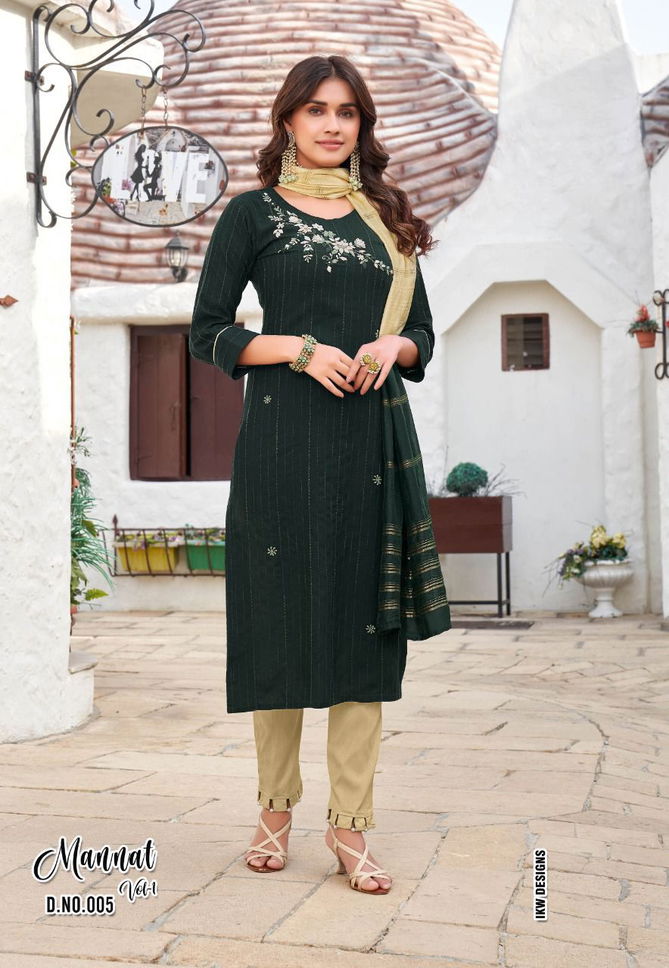 Mannat 1 Fancy Festive Wear Designer Kurti Bottom With Dupatta Collection